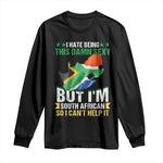 I Hate Being This Damn Sexy But I'm South African So I can't Help It Long Sleeve Shirt Vintage Saffa Flag