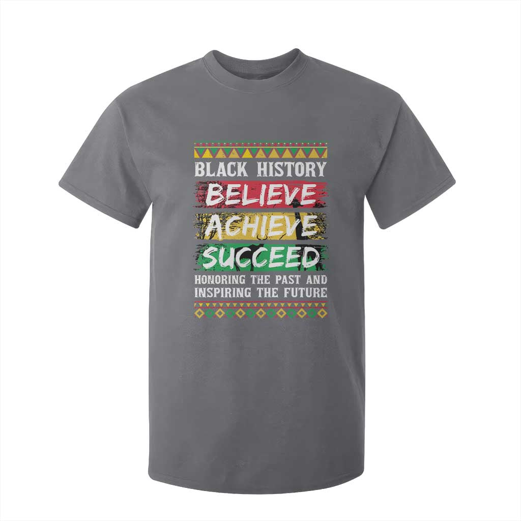 Black History Believe Achieve Succeed T Shirt For Kid African American History