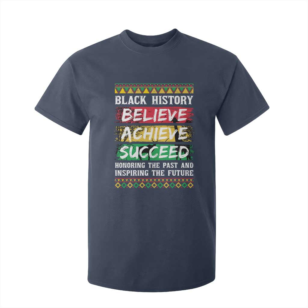 Black History Believe Achieve Succeed T Shirt For Kid African American History