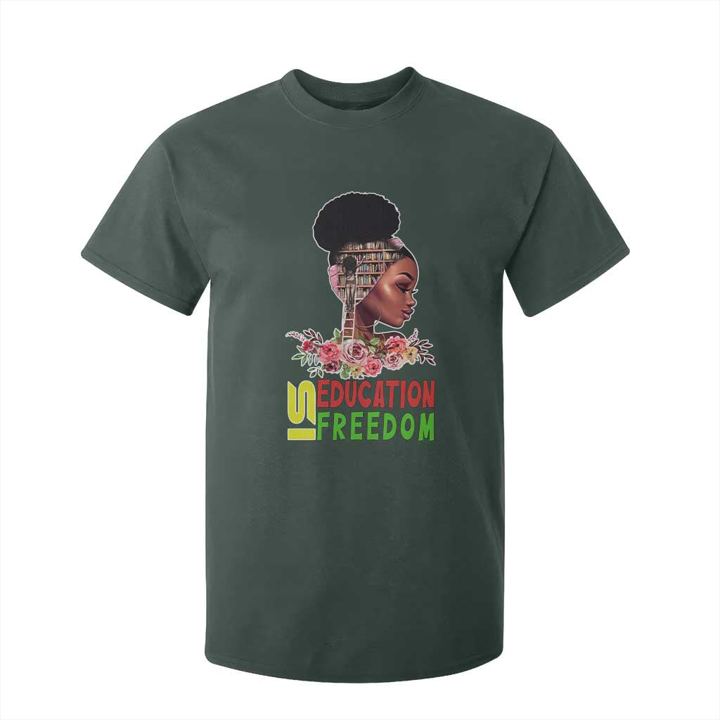 Education Is Freedom T Shirt For Kid Black History Teacher Melanin Black Girl