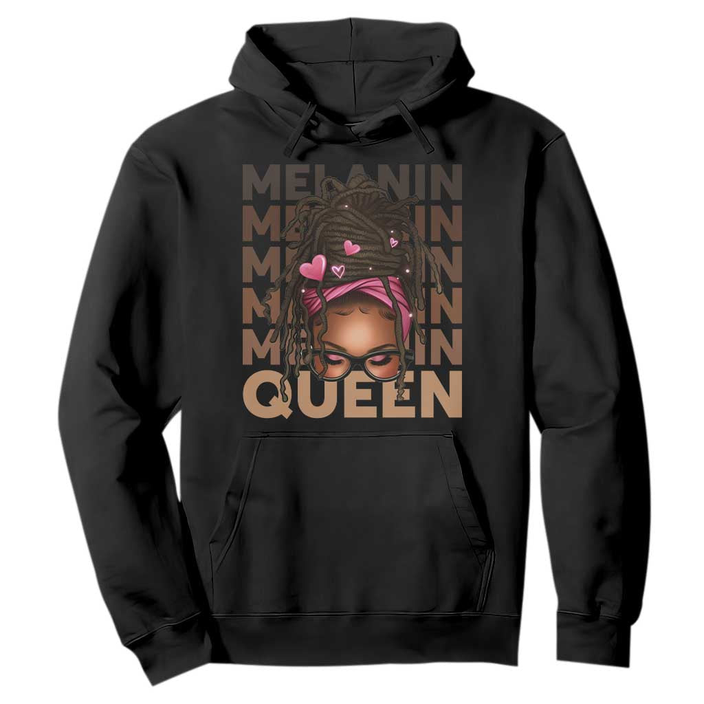 African American Pride Hoodie Melanin Queen Afro Messy Bun