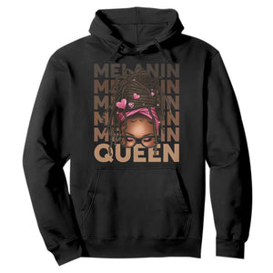 African American Pride Hoodie Melanin Queen Afro Messy Bun
