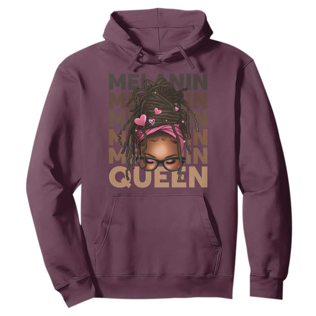 African American Pride Hoodie Melanin Queen Afro Messy Bun