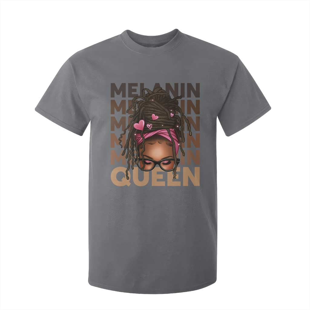 African American Pride T Shirt For Kid Melanin Queen Afro Messy Bun