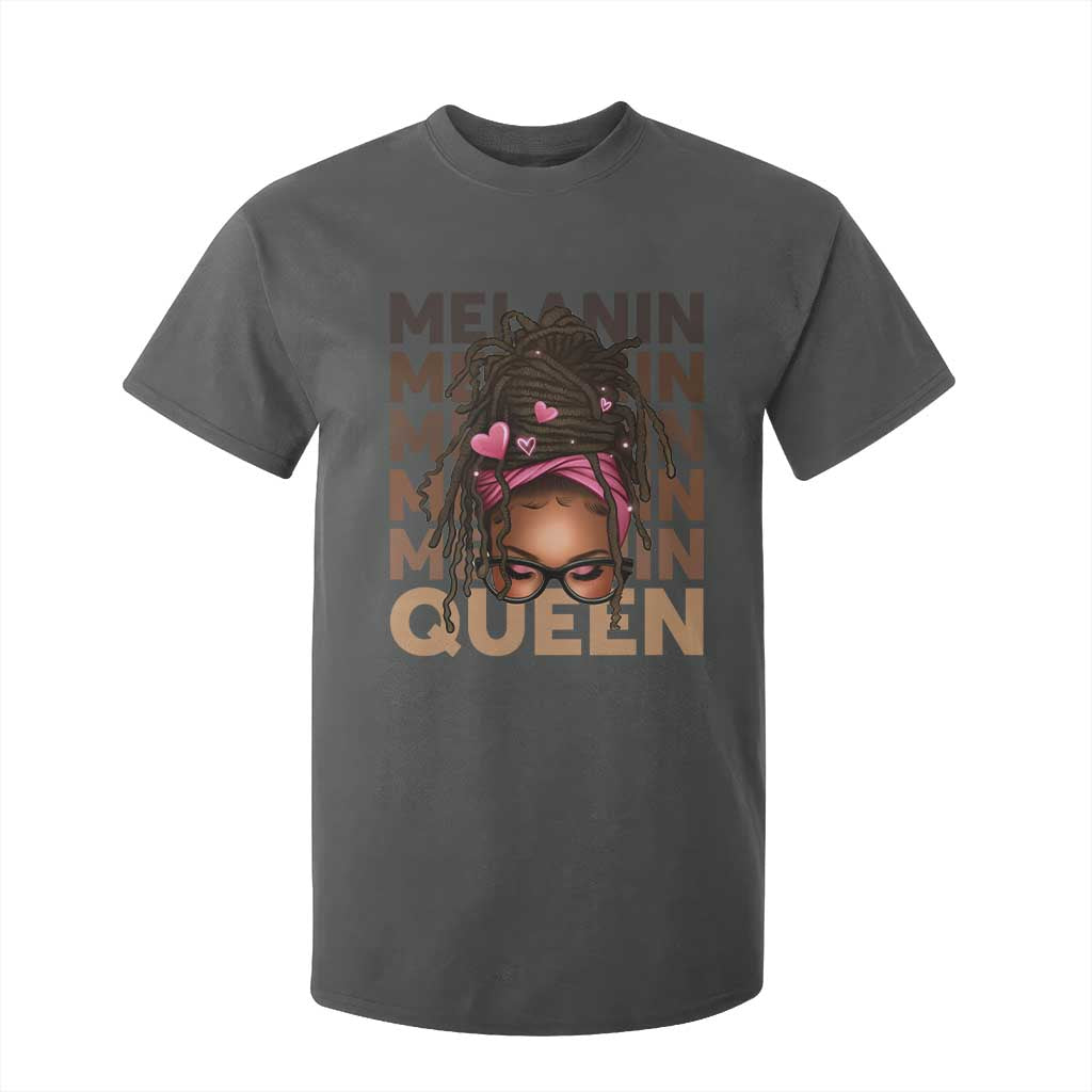 African American Pride T Shirt For Kid Melanin Queen Afro Messy Bun