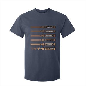 Melanin Black Teacher T Shirt For Kid We Can Be Different On The Outside But We Have The Same Heart Inside
