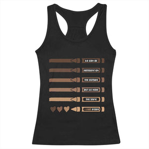 Melanin Black Teacher Racerback Tank Top We Can Be Different On The Outside But We Have The Same Heart Inside