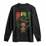 Proud Black African American Long Sleeve Shirt God Says I Am Black History Month Retro Afro Girl