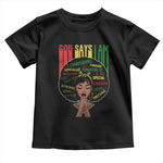 Proud Black African American Toddler T Shirt God Says I Am Black History Month Retro Afro Girl