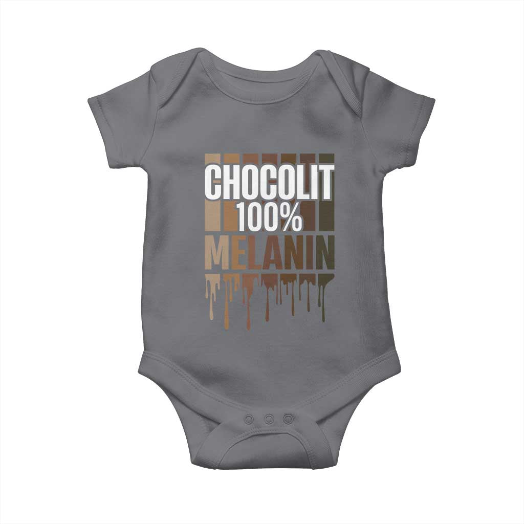 Funny Chocolit 100% Baby Onesie Melanin Black Pride African American