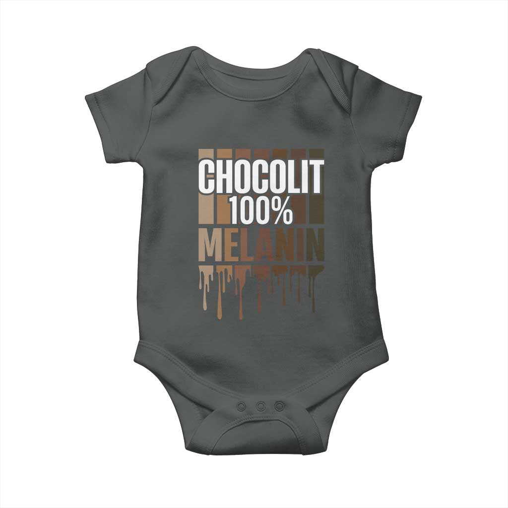 Funny Chocolit 100% Baby Onesie Melanin Black Pride African American