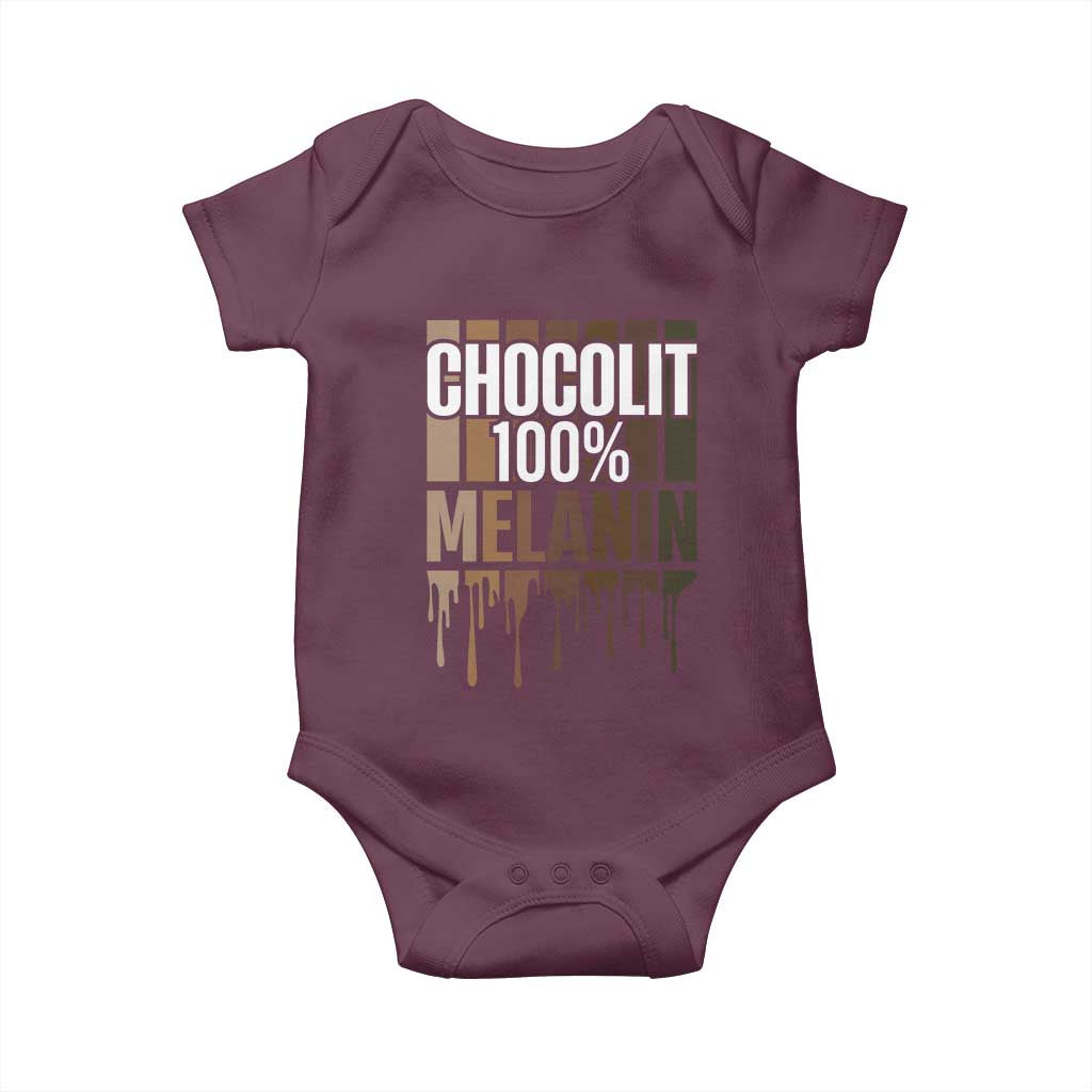 Funny Chocolit 100% Baby Onesie Melanin Black Pride African American