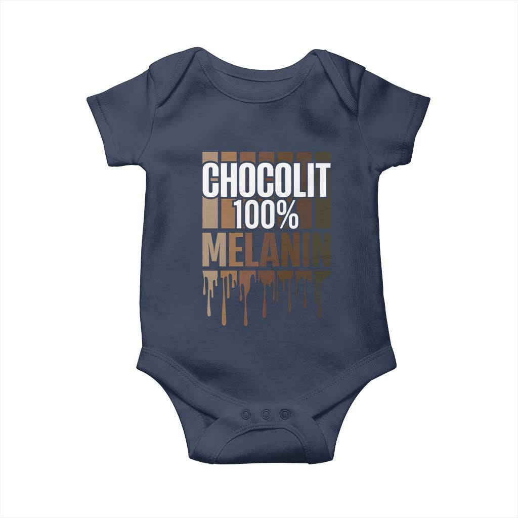 Funny Chocolit 100% Baby Onesie Melanin Black Pride African American