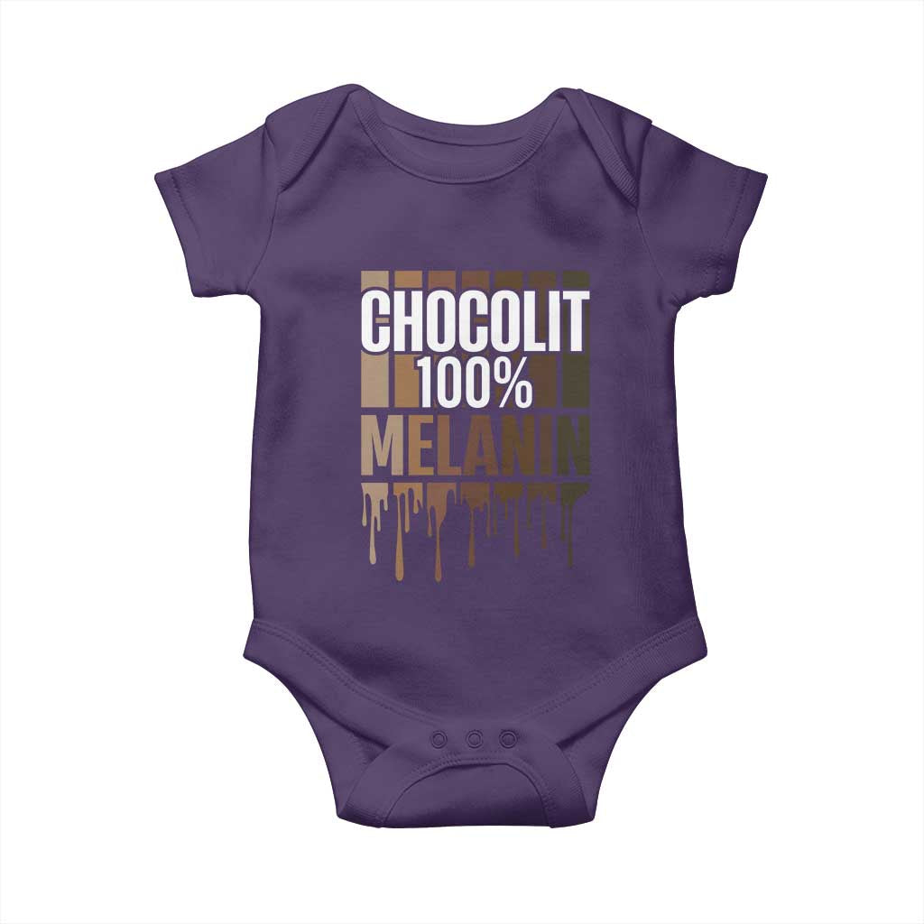 Funny Chocolit 100% Baby Onesie Melanin Black Pride African American