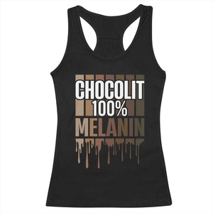 Funny Chocolit 100% Racerback Tank Top Melanin Black Pride African American