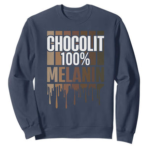 Funny Chocolit 100% Sweatshirt Melanin Black Pride African American