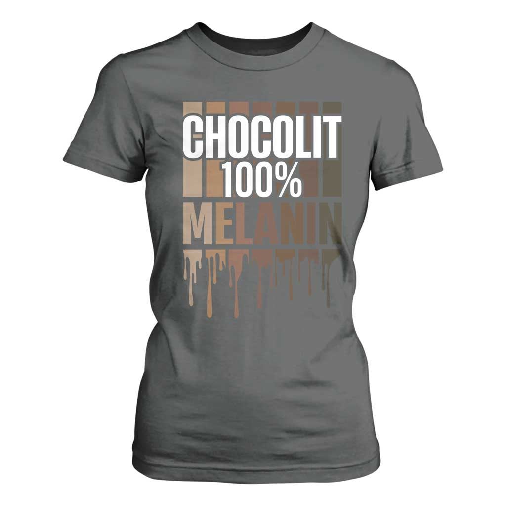 Funny Chocolit 100% T Shirt For Women Melanin Black Pride African American