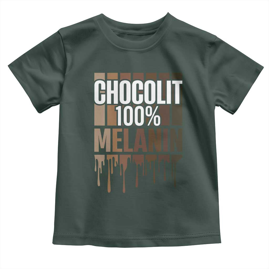 Funny Chocolit 100% Toddler T Shirt Melanin Black Pride African American
