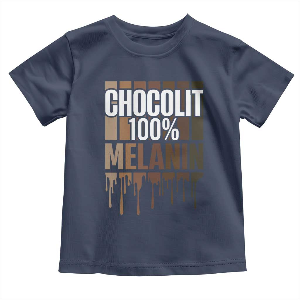 Funny Chocolit 100% Toddler T Shirt Melanin Black Pride African American