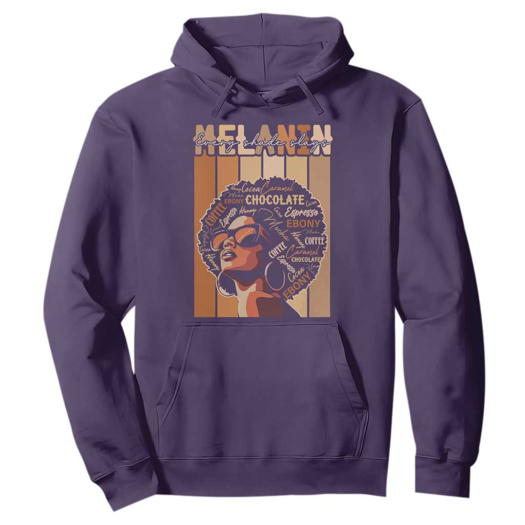 Melanin Every Shade Slays Hoodie Melanin Black Afro Queen African American Pride