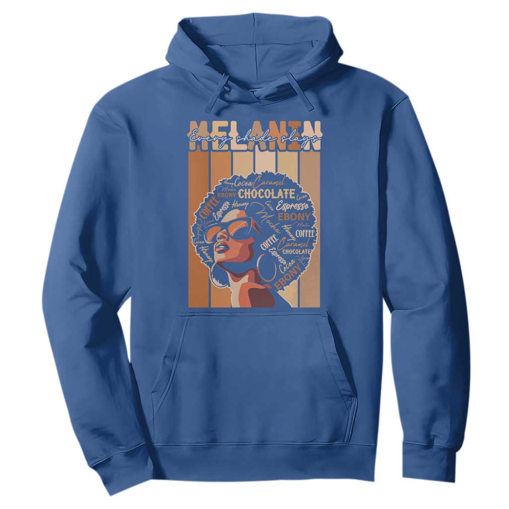 Melanin Every Shade Slays Hoodie Melanin Black Afro Queen African American Pride
