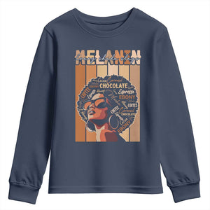 Melanin Every Shade Slays Youth Sweatshirt Melanin Black Afro Queen African American Pride