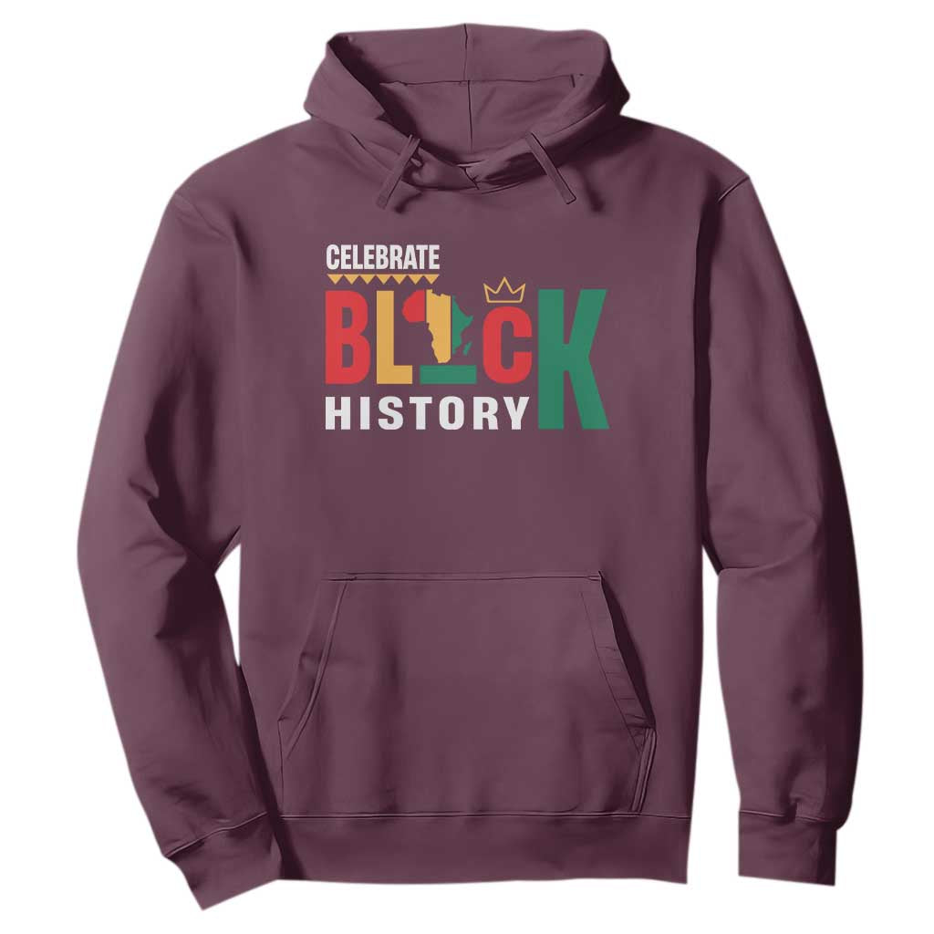 Celebrate Black History Month Hoodie African American History Africa Map
