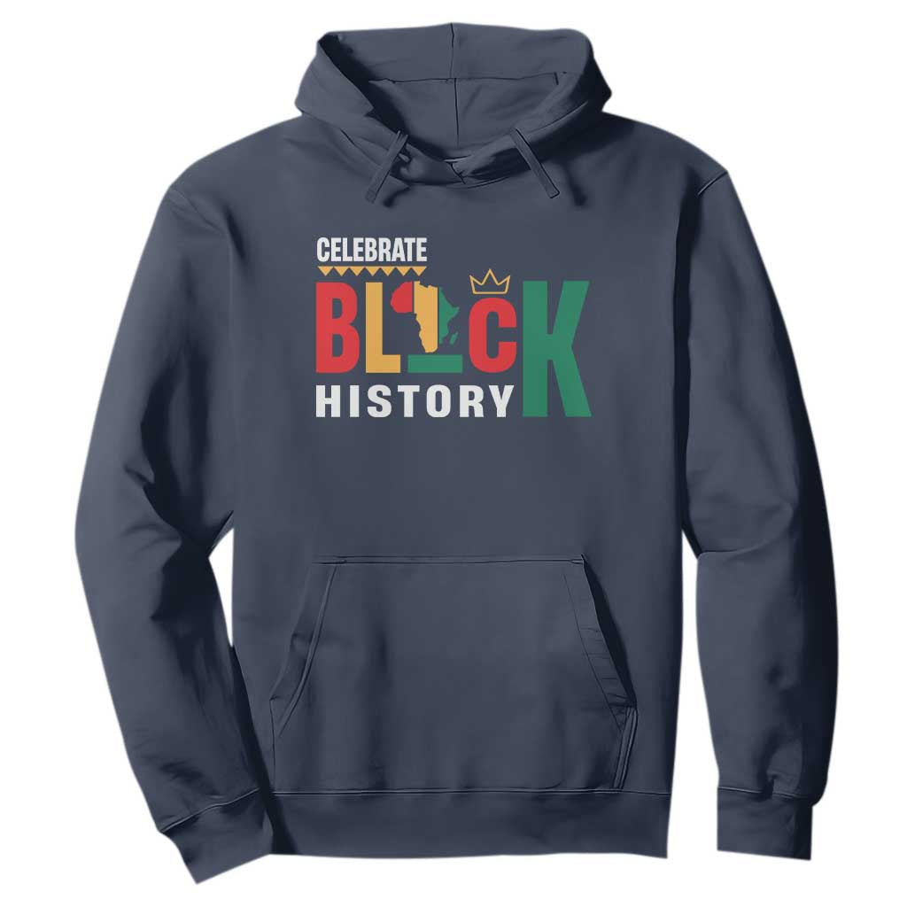 Celebrate Black History Month Hoodie African American History Africa Map