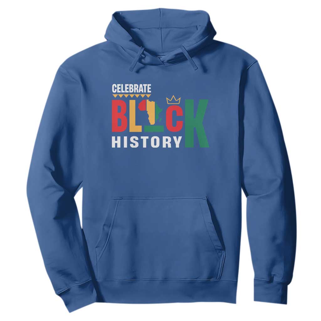 Celebrate Black History Month Hoodie African American History Africa Map