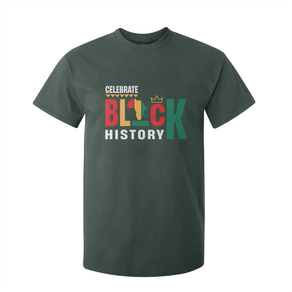 Celebrate Black History Month T Shirt For Kid African American History Africa Map