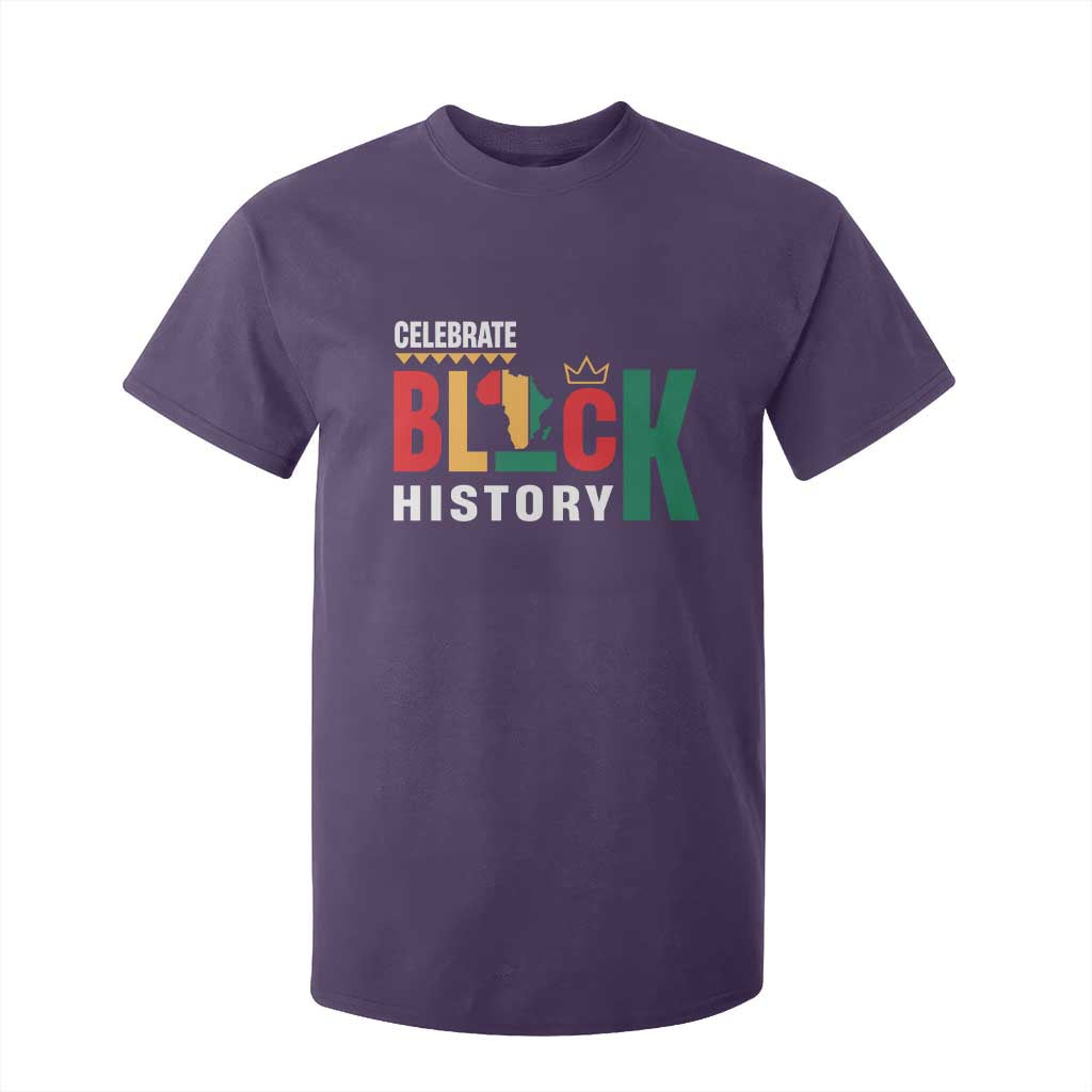 Celebrate Black History Month T Shirt For Kid African American History Africa Map
