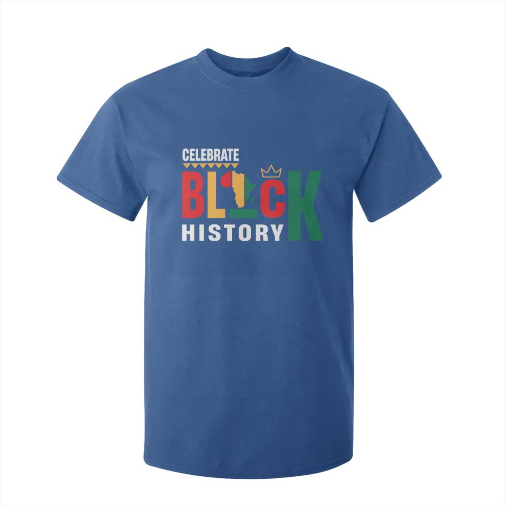Celebrate Black History Month T Shirt For Kid African American History Africa Map