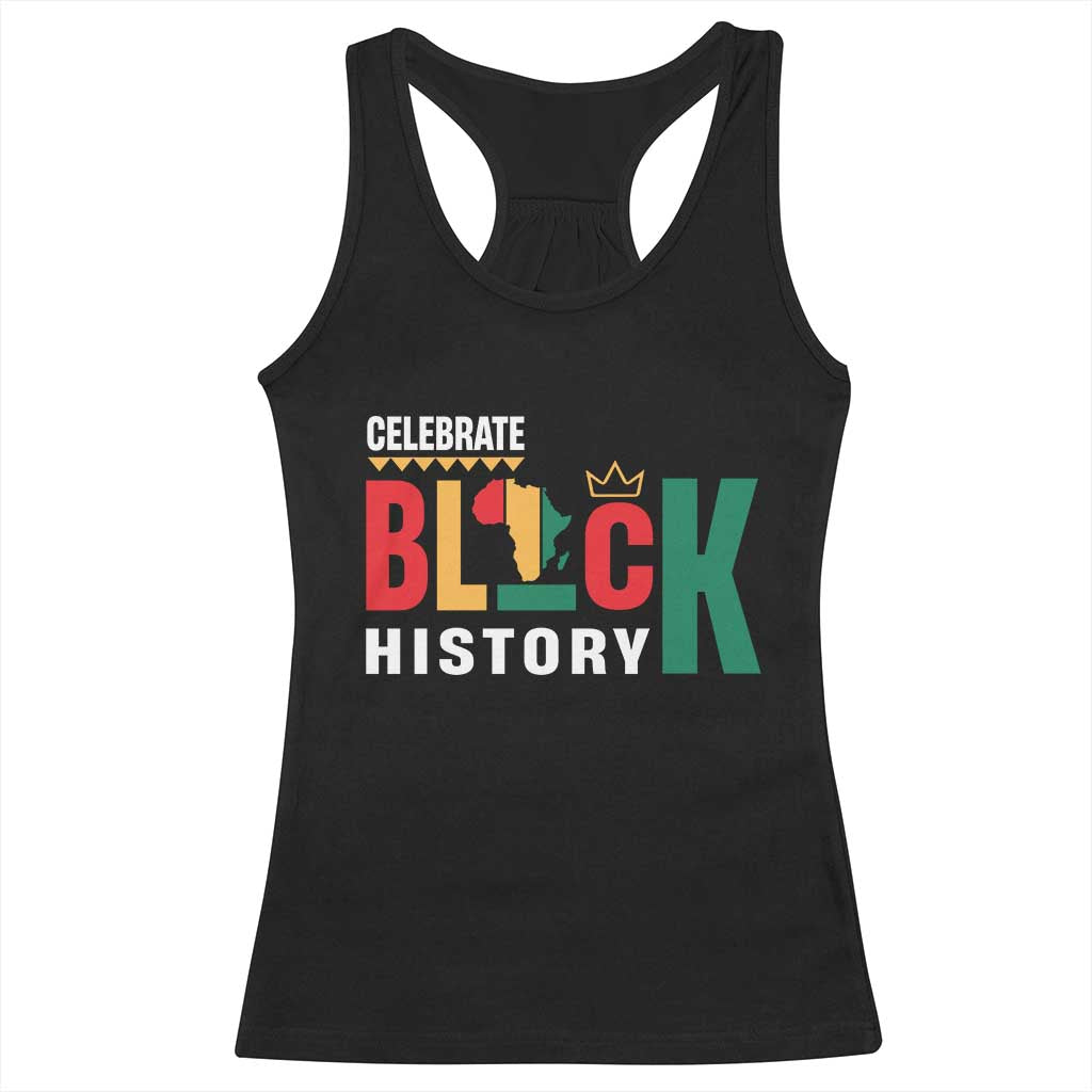 Celebrate Black History Month Racerback Tank Top African American History Africa Map
