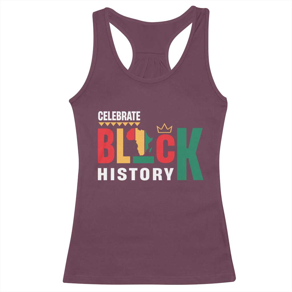 Celebrate Black History Month Racerback Tank Top African American History Africa Map