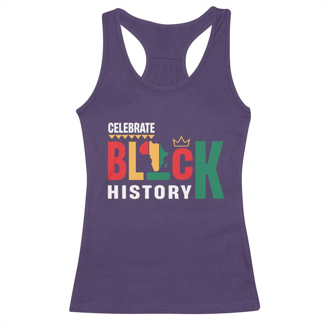 Celebrate Black History Month Racerback Tank Top African American History Africa Map
