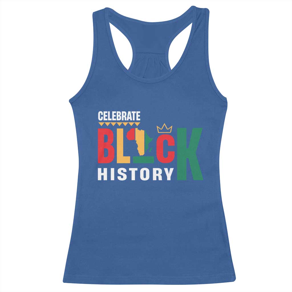 Celebrate Black History Month Racerback Tank Top African American History Africa Map