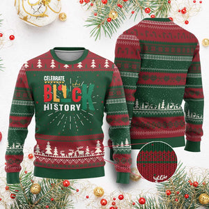 Celebrate Black History Month Ugly Christmas Sweater African American History Africa Map