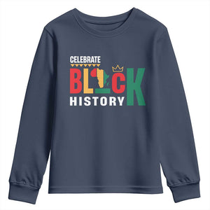 Celebrate Black History Month Youth Sweatshirt African American History Africa Map