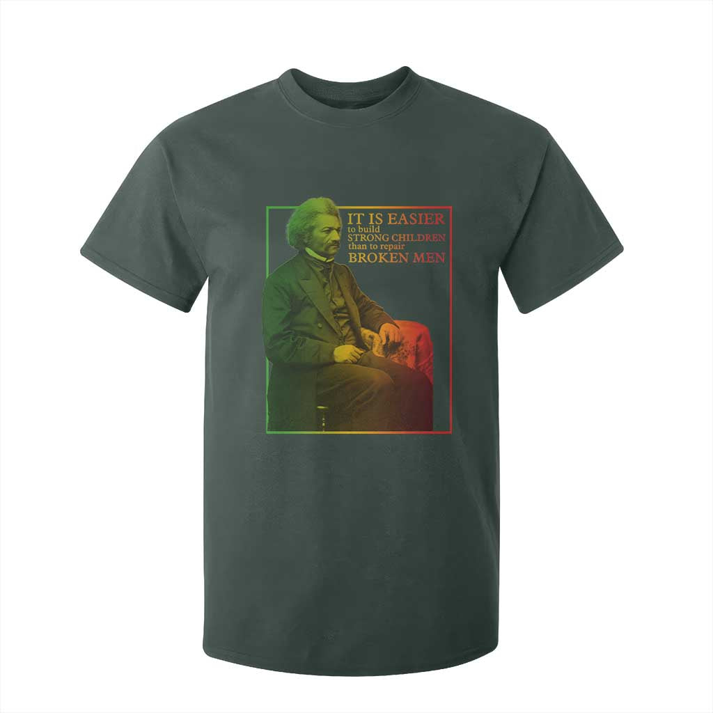 Frederick Douglass T Shirt For Kid It Is Easier To Build Strong Children Than To Repair Broken Men