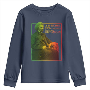 Frederick Douglass Youth Sweatshirt It Is Easier To Build Strong Children Than To Repair Broken Men