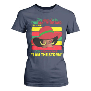 Proud Black African American T Shirt For Women They Whispered To Her You Can't Withstand The Storm Black History Month
