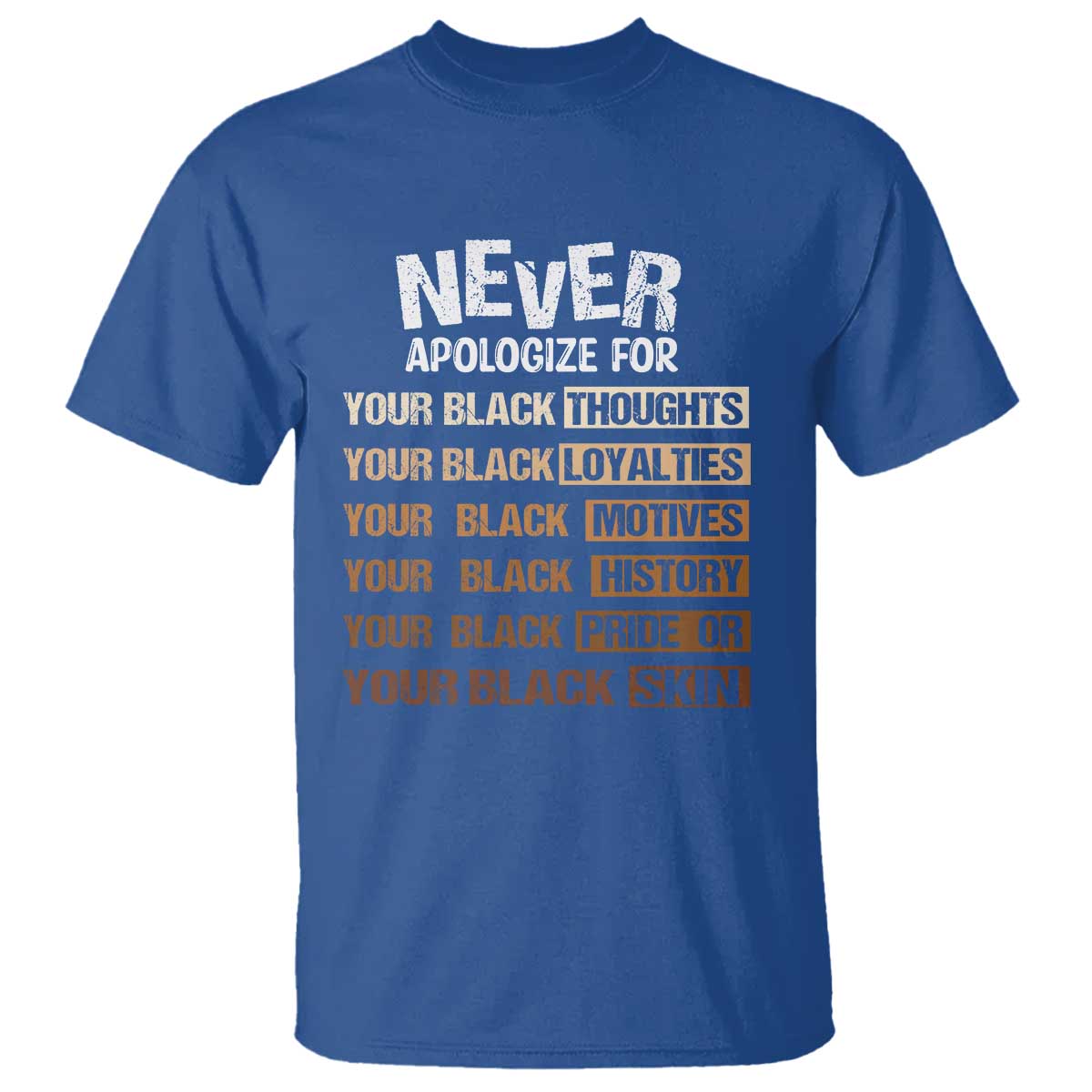 Never Apologize For Your Black Thoughts Loyalties Motives History Pride Or Skin T Shirt Pride African American Black History Month