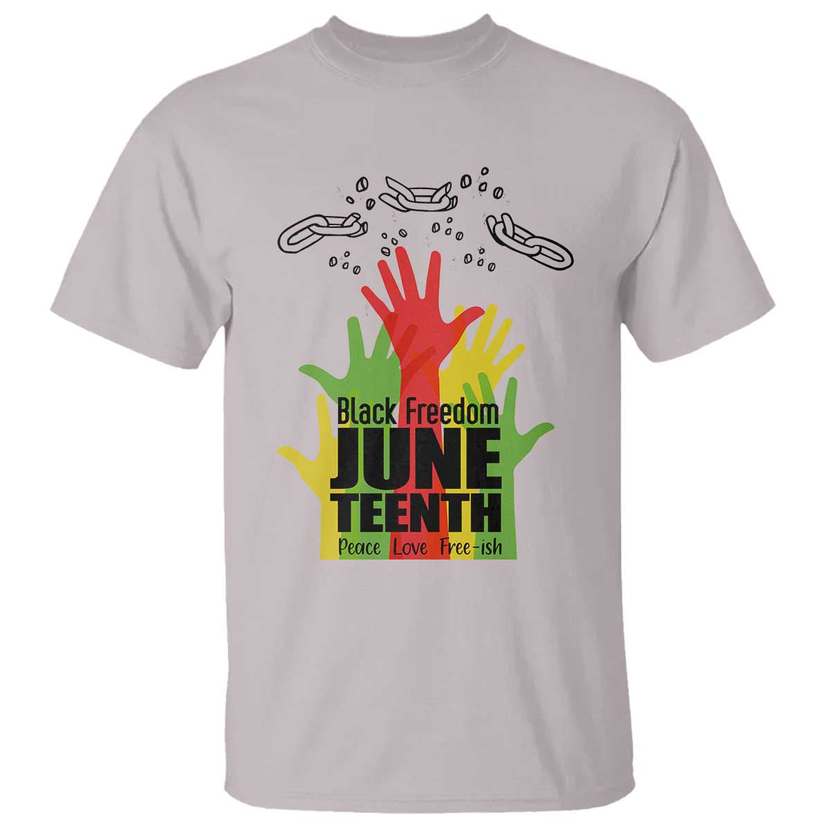 Juneteenth 1865 T Shirt Black Freedom Juneteenth Peace Love Free - ish Breaking Every Chain