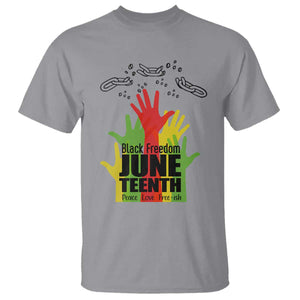 Juneteenth 1865 T Shirt Black Freedom Juneteenth Peace Love Free - ish Breaking Every Chain