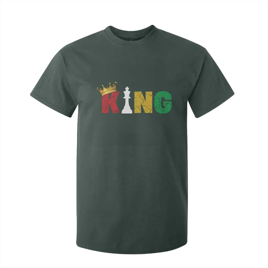 Funny Juneteenth King T Shirt For Kid Black Father Chess African American