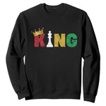 Funny Juneteenth King Sweatshirt Black Father Chess African American