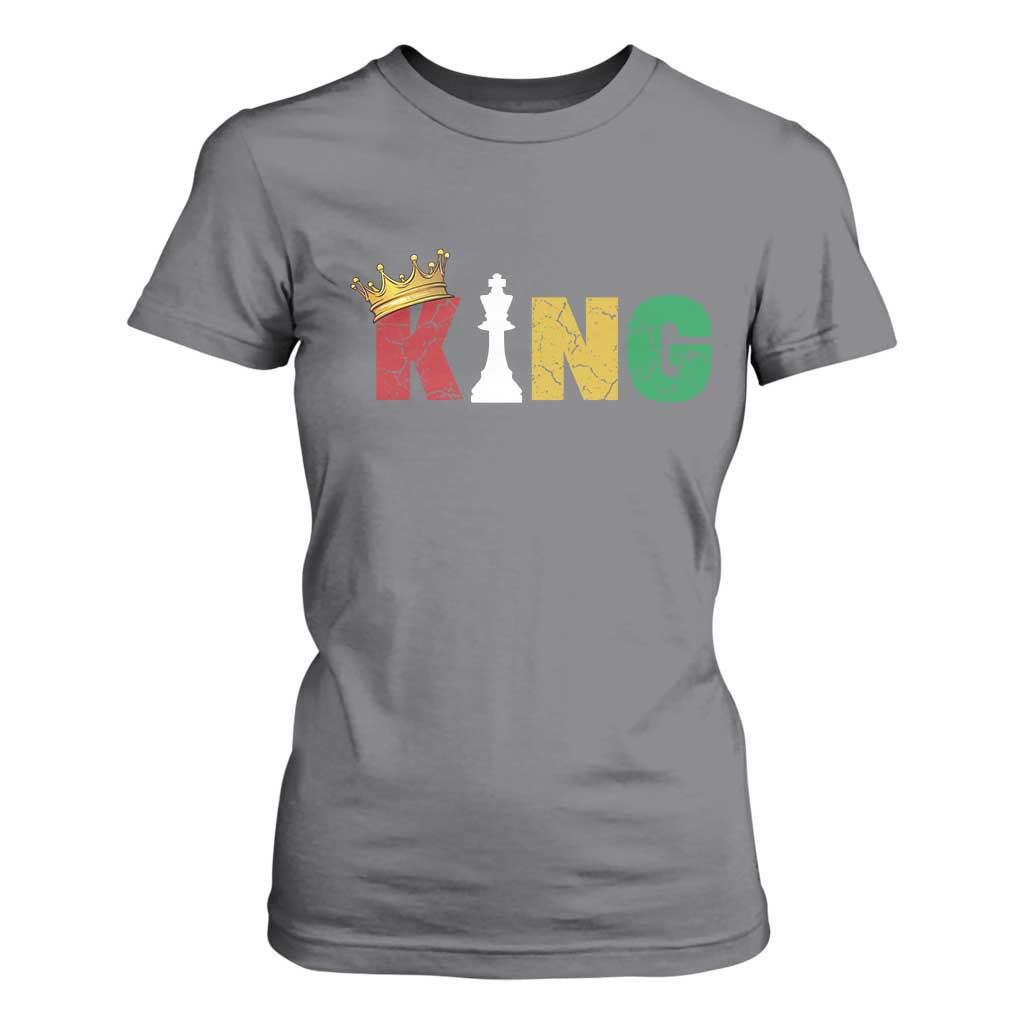 Funny Juneteenth King T Shirt For Women Black Father Chess African American