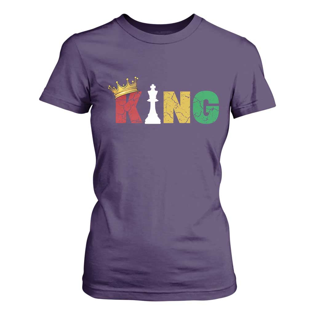 Funny Juneteenth King T Shirt For Women Black Father Chess African American