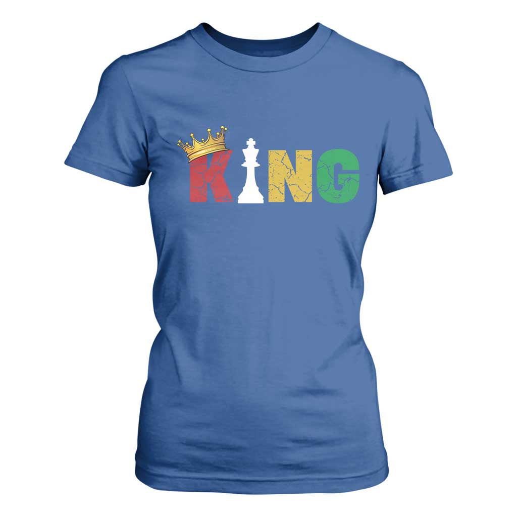 Funny Juneteenth King T Shirt For Women Black Father Chess African American