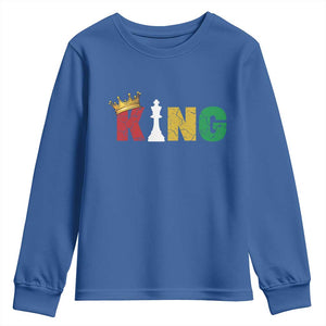 Funny Juneteenth King Youth Sweatshirt Black Father Chess African American